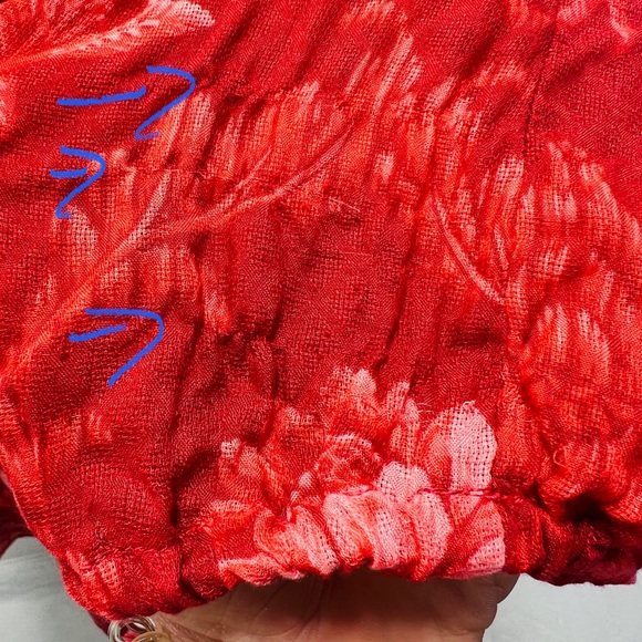 ANTHROPOLOGIE AKEMI + KIN Red Orange Floral Button Down Top Blouse Size Medium - Picture 10 of 10